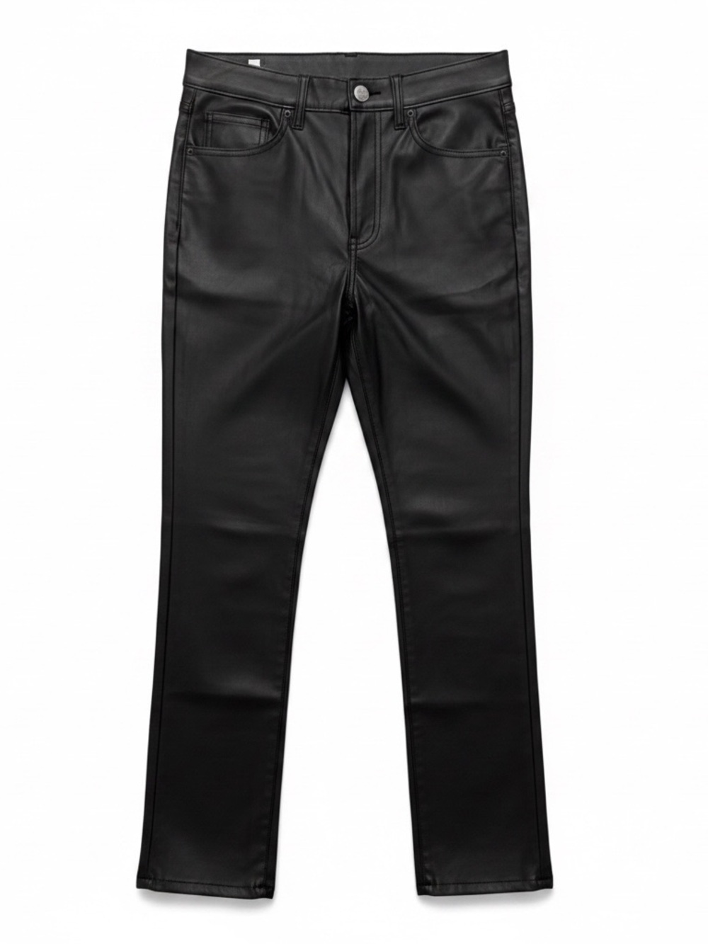 Gap Black Faux Leather Slim Pants Womens 27 High Rise NWT